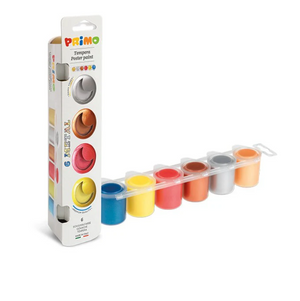 Primo Premium Ready-mix poster paint 6 Metallic Colours