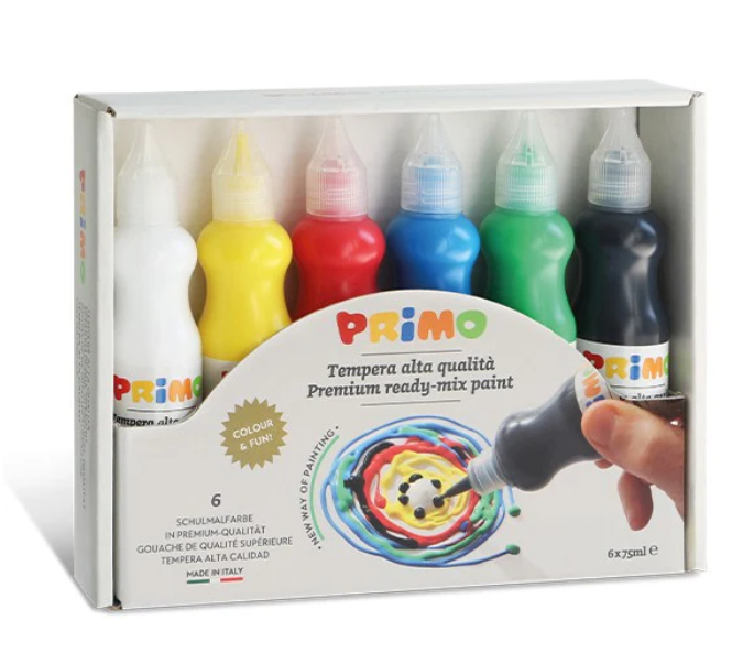 Primo Premium Ready-Mix Poster Paint 6 Colours