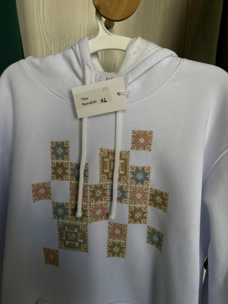 Ramz White Hoodie Tiles XL